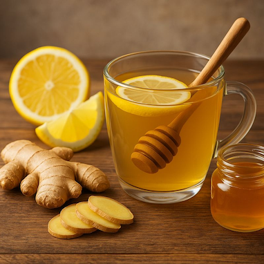 چای زنجبیل، لیمو و عسل